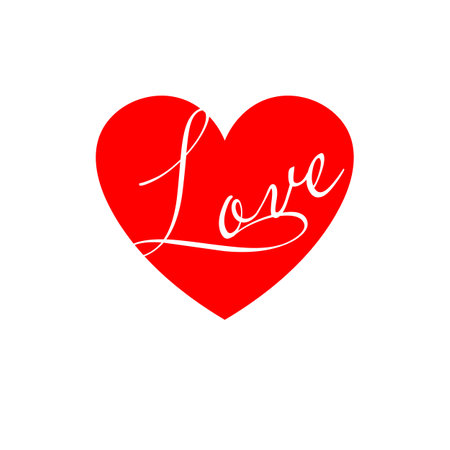 Love Heart. Red heart designのイラスト素材