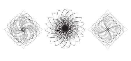 Spirography Effect for background isolated vector illustrationのイラスト素材