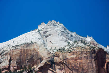 Rock formations at Zion Canyonの写真素材