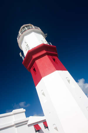 Looking up at St David's Lighthouse in Bermudaの写真素材