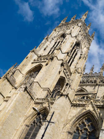 Towers of York Minster, England's oldest medieval cathedralの写真素材