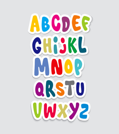 Cartoon comic graffiti font alphabet. Vectorのイラスト素材