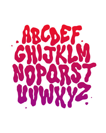 Abstract font. Vector alphabetのイラスト素材