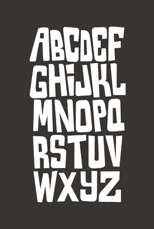 Cartoon comic graffiti font alphabet. Vectorのイラスト素材