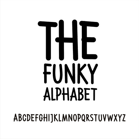 Hand written font. Vector alphabetのイラスト素材