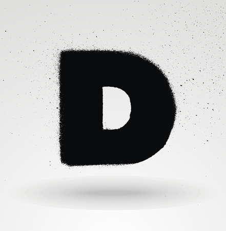 Stencil spray paint font. Detailed vector alphabetのイラスト素材