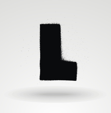 Stencil spray paint font. Detailed vector alphabetのイラスト素材