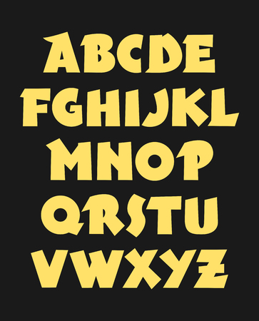 Hand drawn bold gothic font. Vector alphabetのイラスト素材