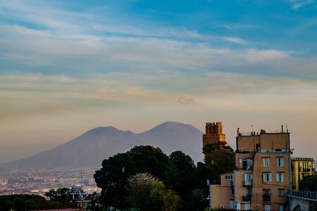Vesuvius from Capodimonte hill in Naplesの写真素材