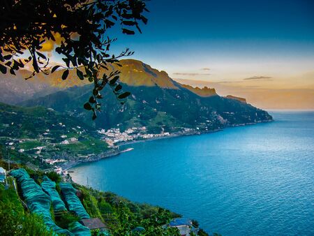 Amalfi coast seen from Ravelloの写真素材