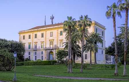 mobile telephone antennas on a historical building. Naples, Italyのeditorial素材