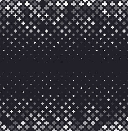 Vector halftone abstract background, black white gradient gradation. Geometric mosaic hexagon shapes monochrome pattern. Simple backdrop design.の写真素材