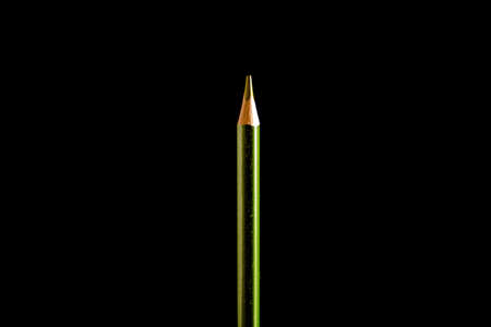 beautiful black, colored pencil on black background. Soon to school. Back to Schoolの写真素材