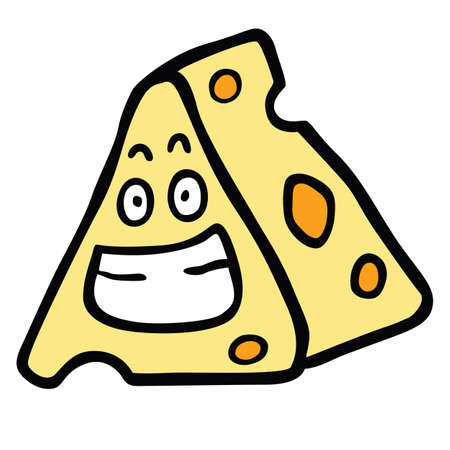 Cheese Smile Cartoon Vectorのイラスト素材