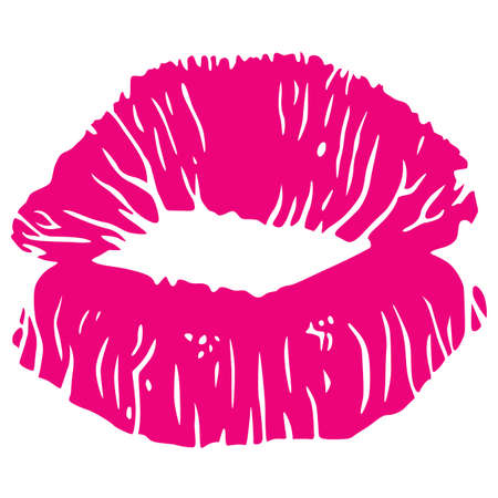 Lipstick Kiss Stain Vector Illustrationのイラスト素材