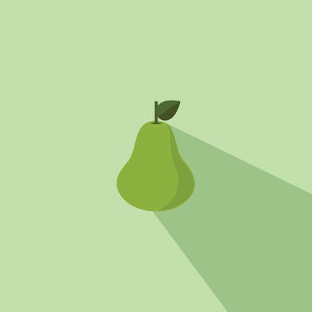 Pear Fruit Vector Flat Design Illustration Iconのイラスト素材