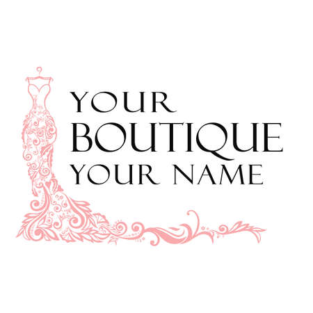 Dress Boutique Illustration Vector Logoのイラスト素材