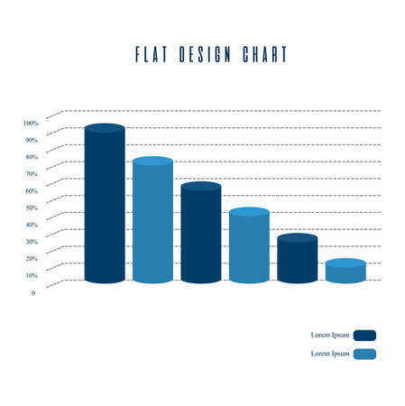 Tube Chart Info Graphics Elements Vector Flat Design Templateのイラスト素材