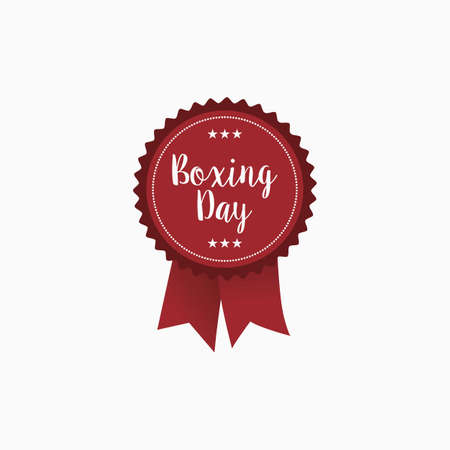 Boxing Day Badge Ribbon Template Vector Designのイラスト素材