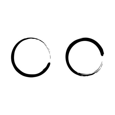 Black Zen Circle Vertor Art Setのイラスト素材