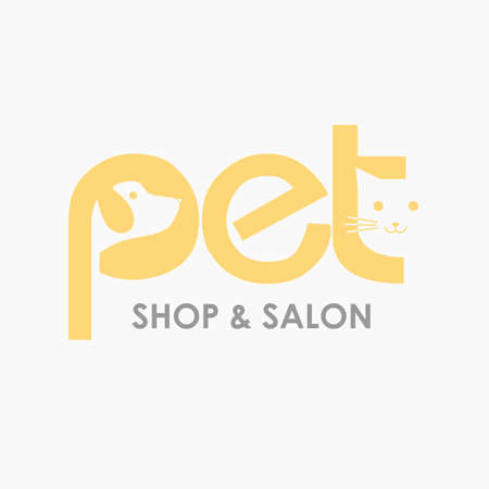 Cat Dog Pet Shop Salon Logo Design Vector Icon Templateのイラスト素材