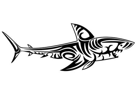 Tribal Shark Tattooの写真素材