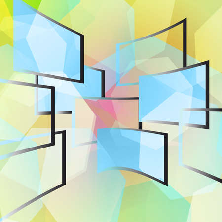 Blue flies over the window background colorのイラスト素材