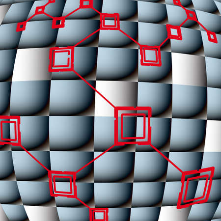 Computer network connected around the globe.のイラスト素材