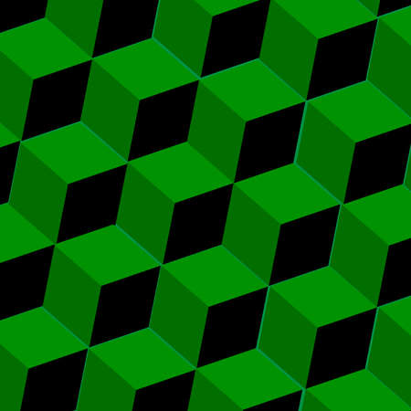 Abstract  background with green squares.Green Eco background. Illustration technology design.Pattern background with colorful mosaic.のイラスト素材