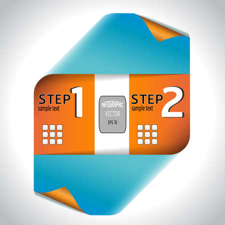 Design template for infographics. illustration.Modern business design and website template.Numbered banners.のイラスト素材