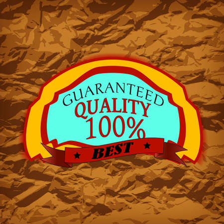 Crumpled paper background.Vector illustration label.Best quality abstract.のイラスト素材
