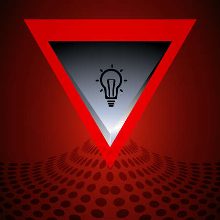 Light bulb vector icon.Abstract circle background.Vector Illustrationのイラスト素材