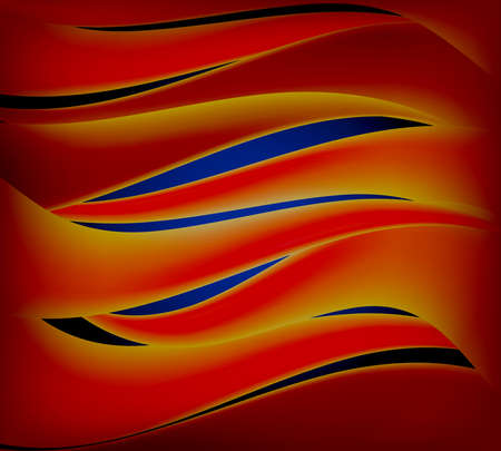 Abstract vector wave background with flames.Blue water wave abstract background.のイラスト素材