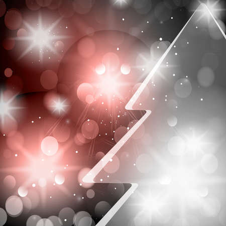 Christmas Greeting Card / vector illustration / Happy New Year Card /Christmas treeの写真素材
