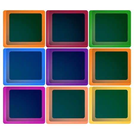 Set  isolated square on white ,Vector Illustration window.