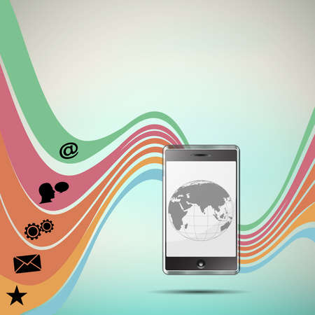 Vector abstract mobile , infographic template , background illustration icons , design abstract のイラスト素材