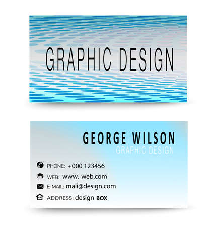 Business card template with flat user interface,vector designのイラスト素材