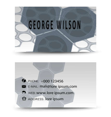Business card template with flat user interface,vector designのイラスト素材