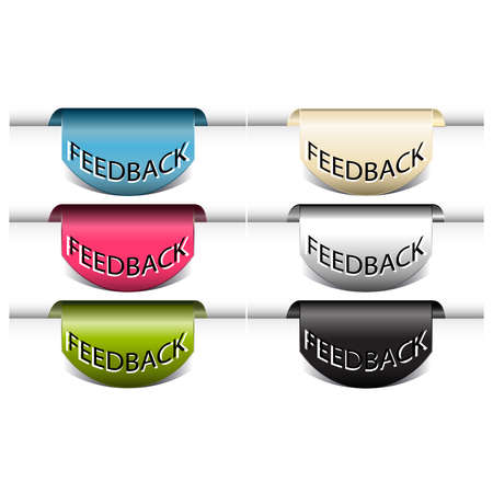 Set of color ribbons,
feedback colorful labelsのイラスト素材
