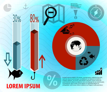 Infographic Elements of seaのイラスト素材