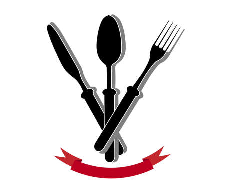 Cutlery background, menu with cutlery vector illustration.のイラスト素材