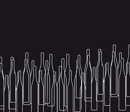 Background with bottles ,set of bottle on background.のイラスト素材