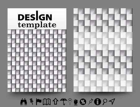 Set of Flyer,abstract vector modern background,brochure design templates with geometric.のイラスト素材