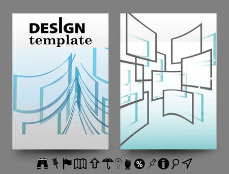 Set of Flyer,abstract vector modern background,brochure design templates with geometric.のイラスト素材