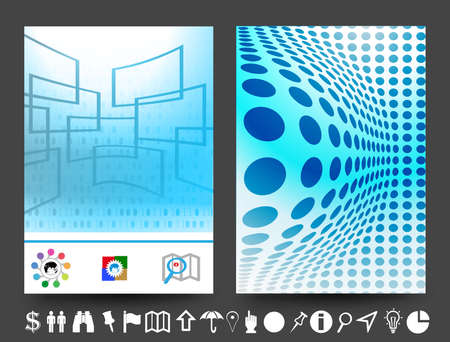 Set of Flyer,set of symbols,abstract vector modern background,brochure design templates with geometric.のイラスト素材
