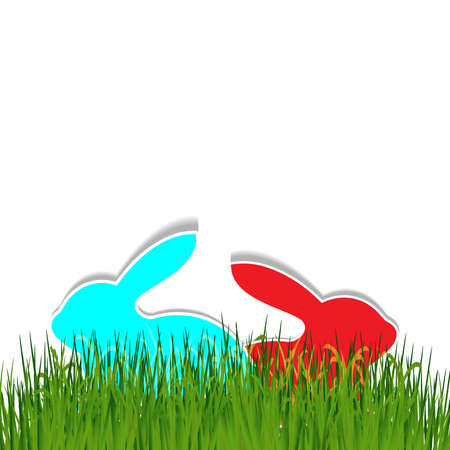 Vector Happy Easter ,Easter Bunny,white backgroundのイラスト素材