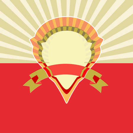 Vector illustration label , big label abstract , background retro label .のイラスト素材