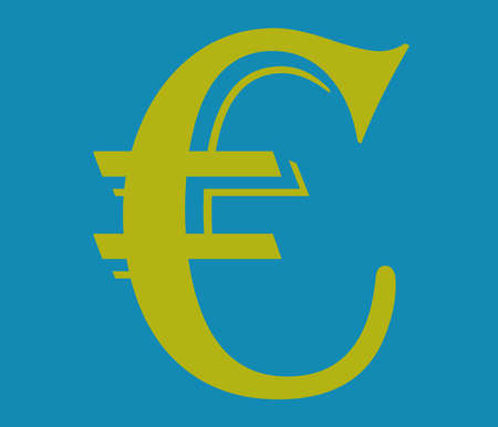 Flat euro icon,Vector illustration,gold illustration.のイラスト素材
