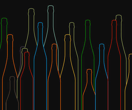Background with bottlesのイラスト素材