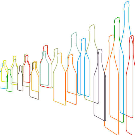 Background with bottlesのイラスト素材